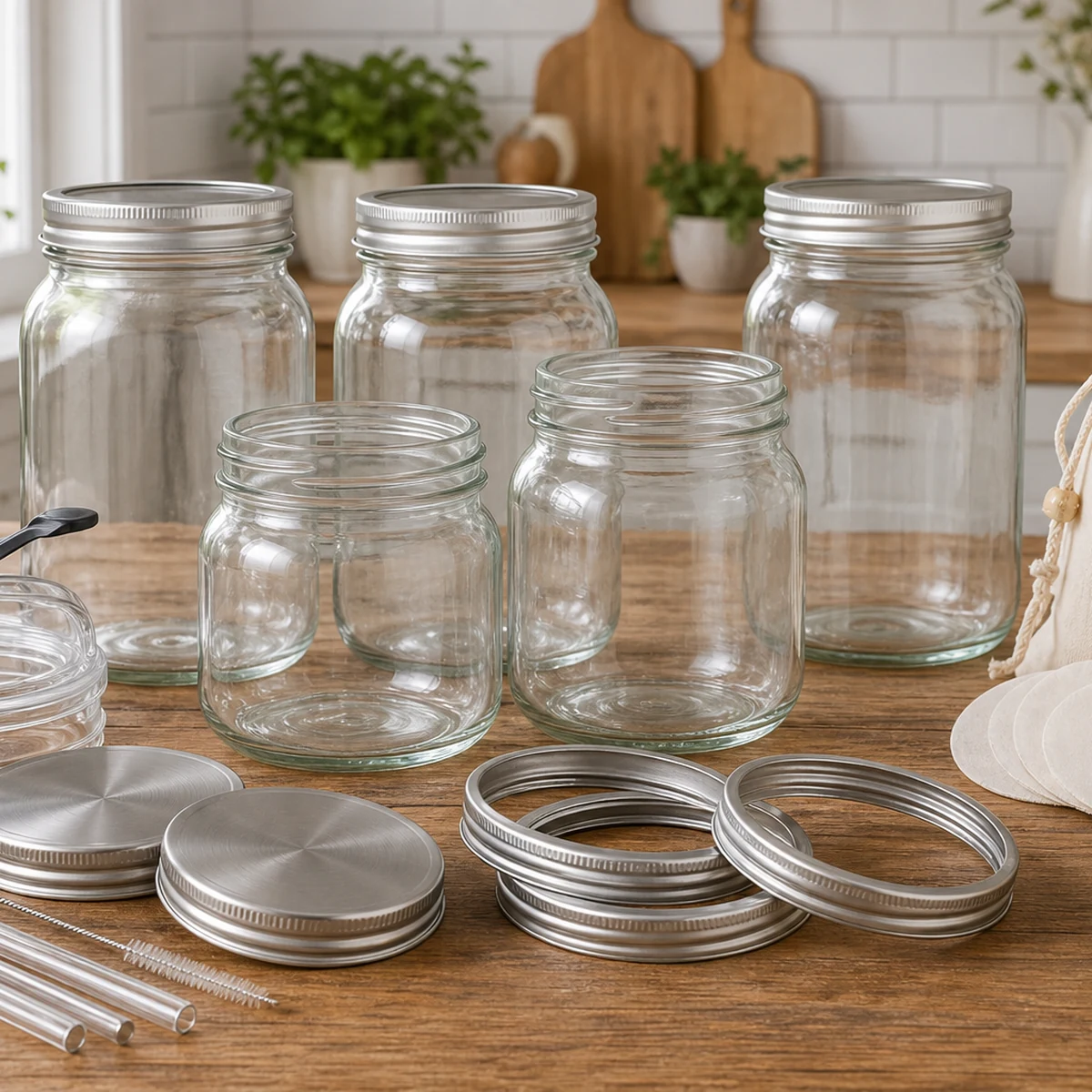 Kitchen Essentials Bundle for Wide Mouth Mason Jars